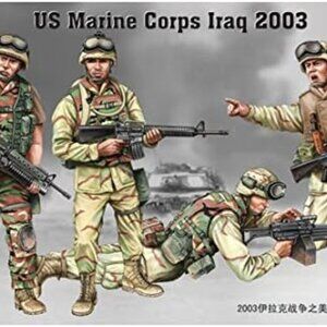 Trumpeter US Marine Corps Iraq 2003 Scale Plastic 1:35 Lot Of 4 Figure New Box